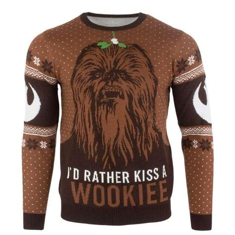 Star Wars Kiss A Wookie Christmas Jumper Medium