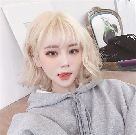 ʚ🫖ɞ 愛⁷ Blonde Hair Korean Korean Short Hair Korean Hairstyle