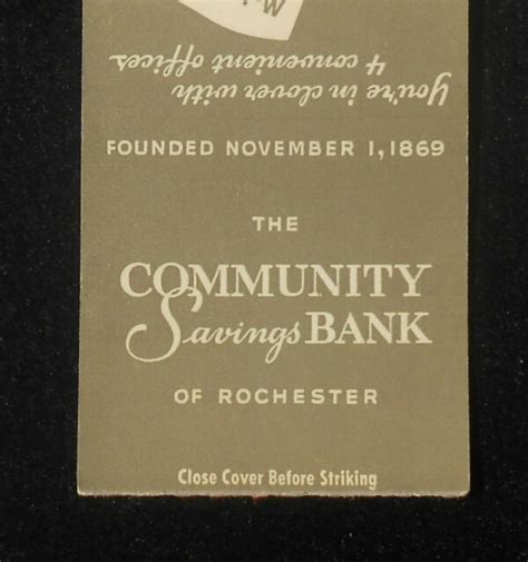 1950s The Community Savings Bank Since 1869 Rochester Ny Monroe Co