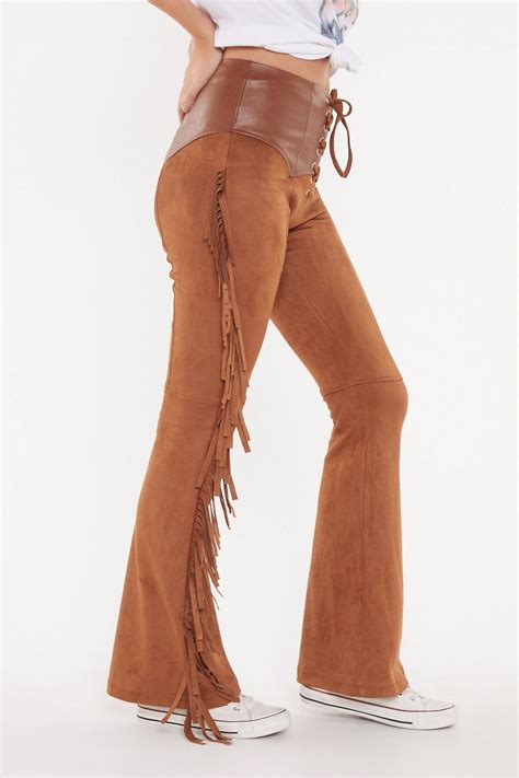 Keep Your Fringe Close Faux Suede Pants Suede Pants Shopping Outfit