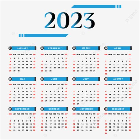 Gambar Kalender Hitam Dan Biru Langit 2023 Dengan Desain Unik Kalender