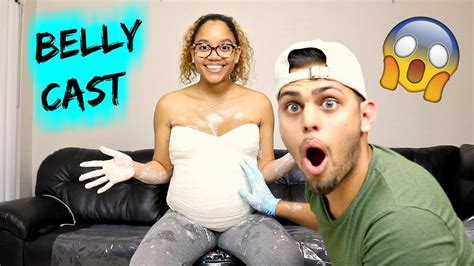 pregnancy belly cast omg we really did it youtube