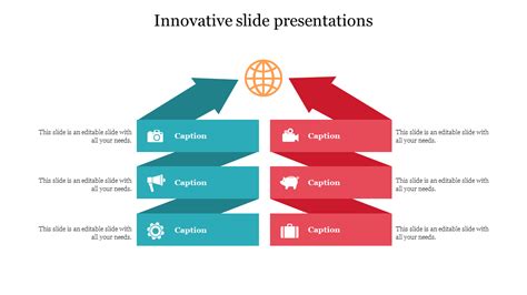 Innovative Slide Presentation Template Design Six Node
