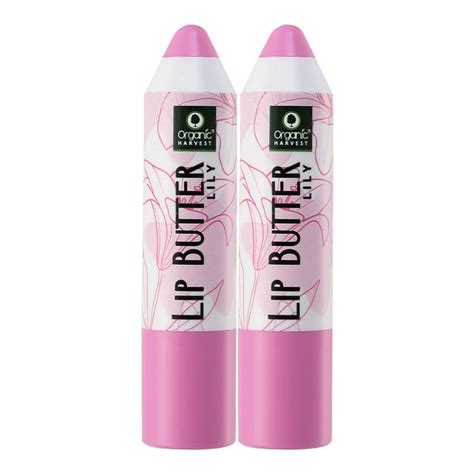 Organic Harvest Lily Lip Butter Power Pink Pack Of 2 Buy Organic