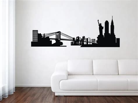 New York City Skyline Wall Decal Nyc Silhouette Vinyl Home Art Decor