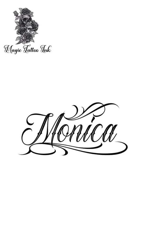Lettering Monica Estilos De Letras Ideas De Caracteres Tatuajes De