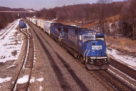 Conrail Radebaugh Pennsylvania Emd Sd60m 5544 And Ge D8 40cw