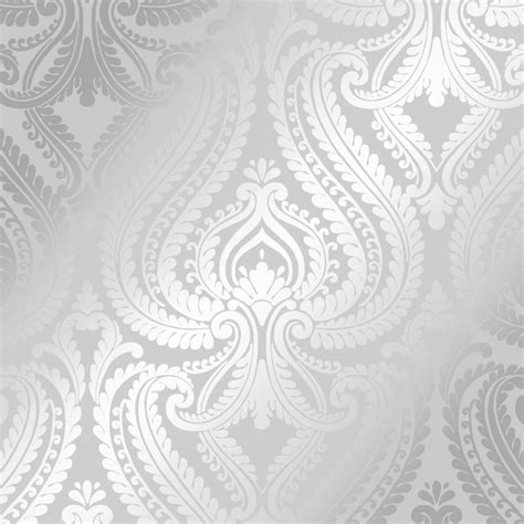 I Love Wallpaper Shimmer Damask Wallpaper Soft Grey Silver Wallpaper
