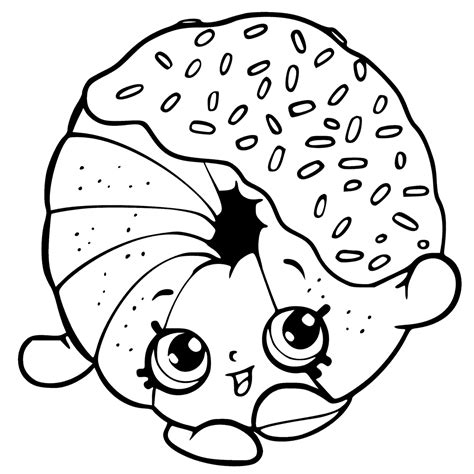 Sunny day coloring book page nickelodeon coloring hairstylist | sprinkled donuts. Kawaii Donut Coloring Page - Free Printable Coloring Pages ...
