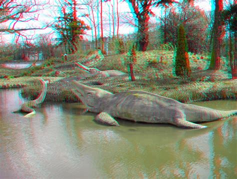 Dinosaur In Crystal Palace Park In 3d 3d Anaglyph Picture Flickr