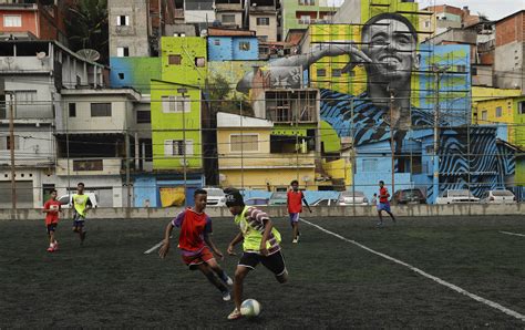 Brazilian Favela Paints Tribute To Local Hero Gabriel Jesus Ap News