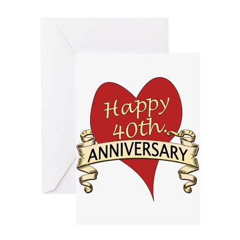 40th Anniversary Greeting Cards By Happycouples
