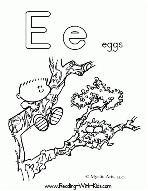 Letter E Coloring Pages Clip Art Library