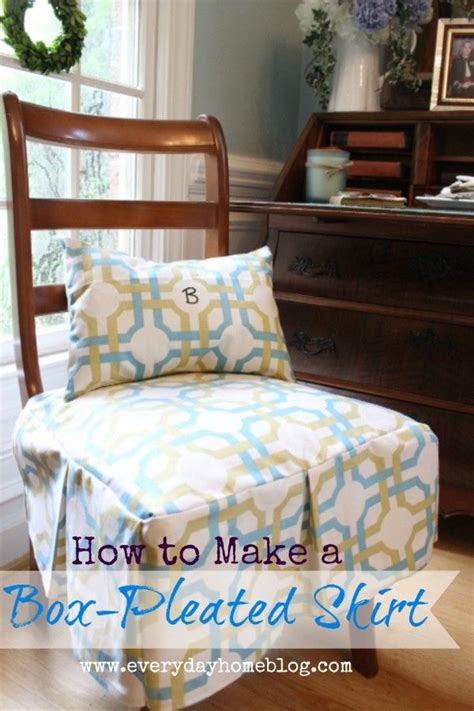 Cut two identical pieces of dining chair covers that are 2 inches longer and 2 inches wider than each chair back. How to Make a Box-Pleated Chair Skirt | Slipcovers for ...