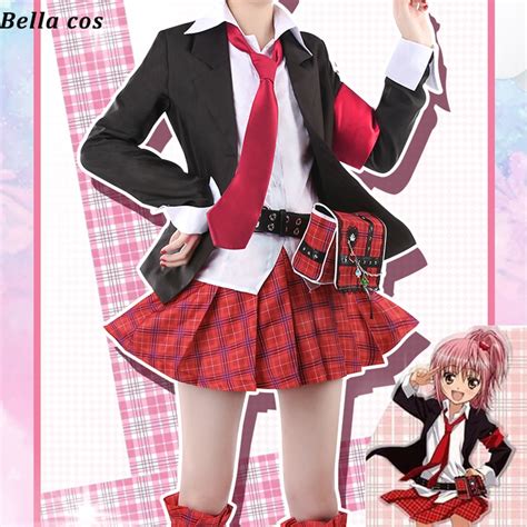 Anime Shugo Chara Cosplay Hinamori Amu Costume Jk School Uniform
