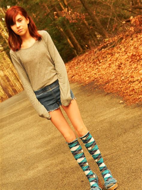 Emma G Knee High Socks Jean Cutoffs Bow Wedge Emcestlamode