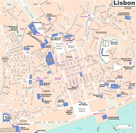 Baixa De Lisboa Mapa Mapa Da Baixa De Lisboa Portugal Hot Sex