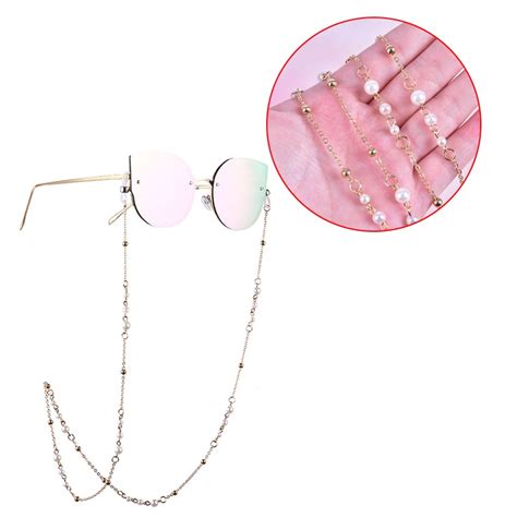 handmade reading glasses chain retro imitation pearl beaded sunglasses chain eyeglasses necklace