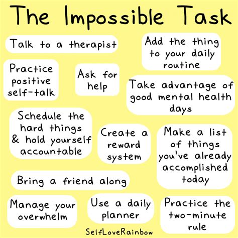 The Impossible Task Tips To Do The Thing Self Love Rainbow