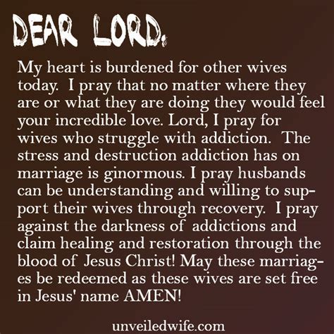 Prayer Of The Day Wives With Addiction