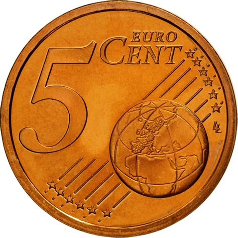 462090 Coin France 5 Euro Cent 2003 Ms65 70 Copper Plated