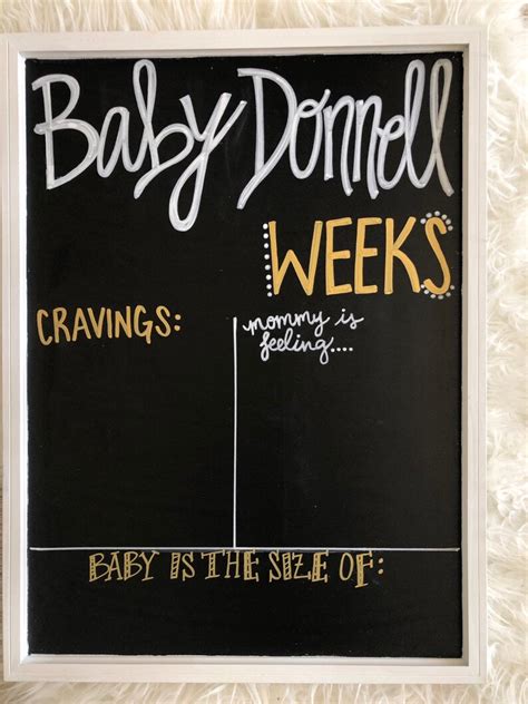 Pregnancy Chalkboard Weekly Pregnancy Announcement Chalkboard Etsy