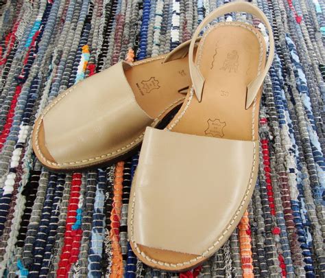 Vintage Handmade Leather Slingback Sandals Peep Toe Tan Beige Us Size 7
