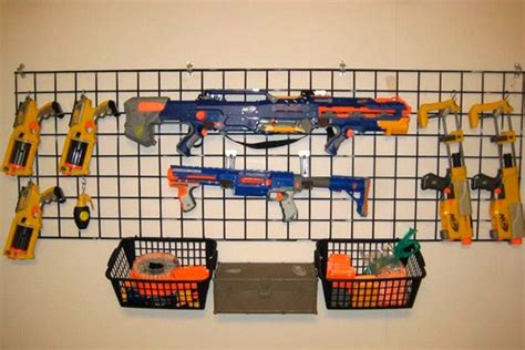 I looked into using peg board or wood to make a rack but decided to go with pvc instead. Pin on Nerf storage ideas
