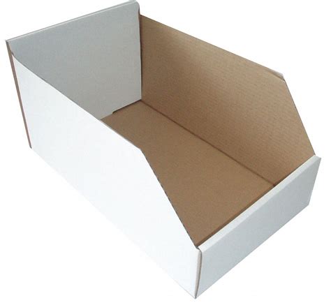 Corrugated Shelf Bin Lb Test Rating White InH X InL X InW EA Grainger