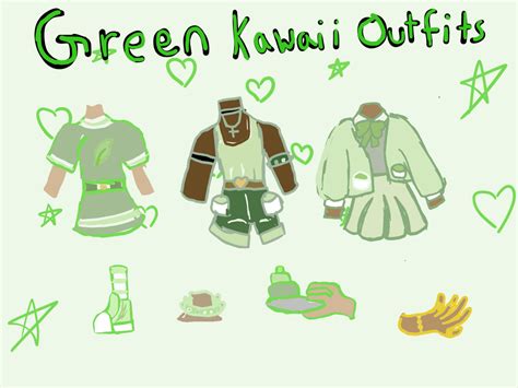 Green Kawaii Outfits Creepylove Illustrations Art Street