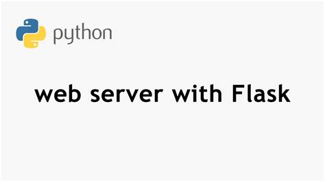 How To Build Web Server With Flask In Python Youtube
