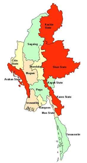Karen State Myanmar Map Cosmology Prophets And Rebellion Among The