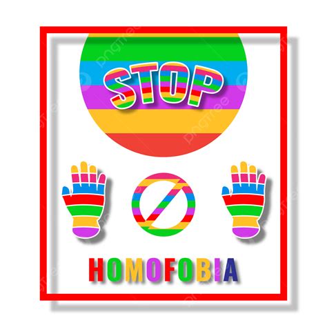 stop homophobia vector art png stop homophobia concep colorful support stop png image for