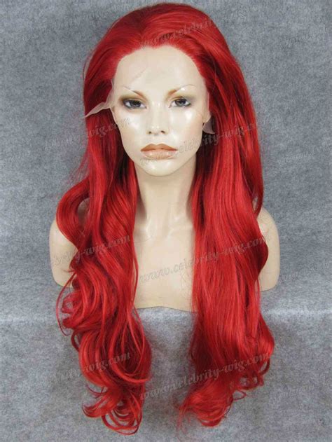 Synthetic Lace Front Wig Red Loose Curl Haifa Wehbe Wig For Black Woman