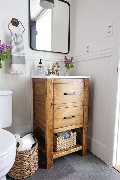 A bathroom vanity isn't exactly a complex piece of furniture so you could safety assume that you might be able to build one yourself. 19 Creative and Popular Ideas for Rustic Bathroom Vanities