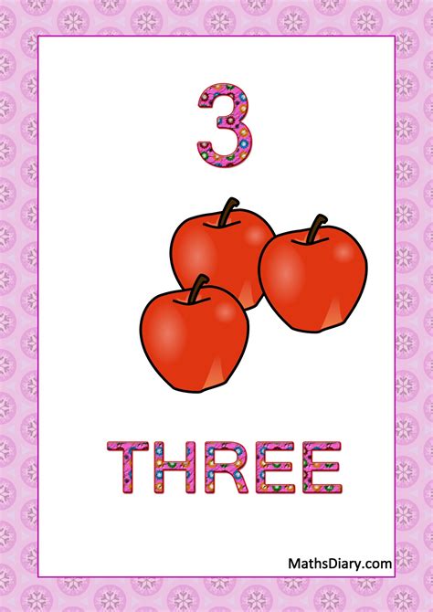 Learning counting and recognition of number 3 worksheets - Level 1 ...