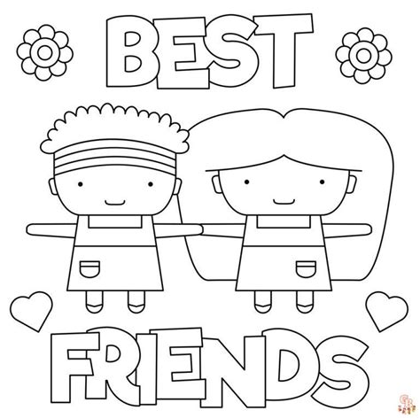 Best Friend Coloring Pages Printable Free And Easy Gbcoloring