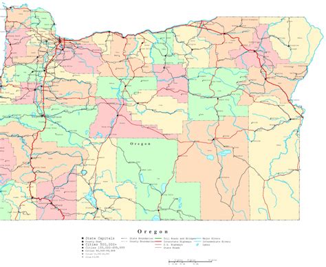 Oregon Printable Map With Printable State Maps Printable Maps