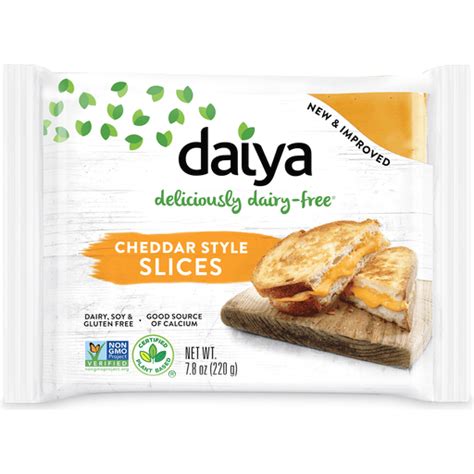 Daiya Dairy Free Cheddar Style Vegan Cheese Slices 7 8 Oz Cheddar