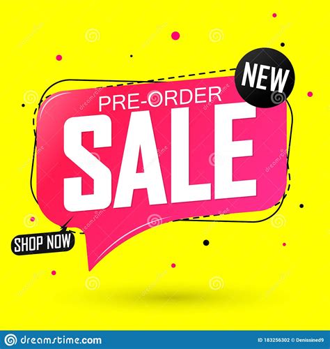 Pre Order Sale Promotion Tag Design Template Discount Speech Bubble