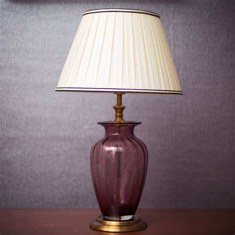 Purple Glass Table Lamp A Touch Of Purple Sophistication For Your Tables Warisan Lighting