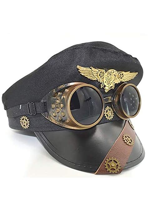 Steampunk Pilot Hat With Aviator Glasses Ubicaciondepersonascdmxgobmx