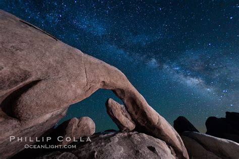 The Milky Way Galaxy Above Arch Rock Joshua Tree National Park California