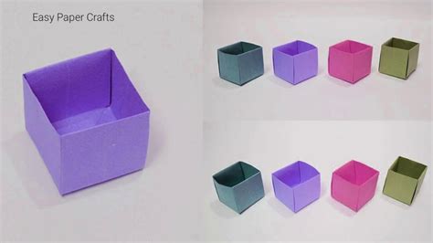 How To Make A Paper Box Without Glue Origami Youtube