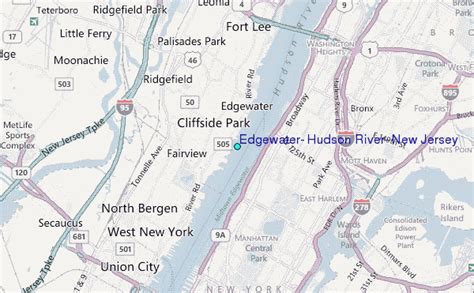 Edgewater Hudson River New Jersey Tide Station Location