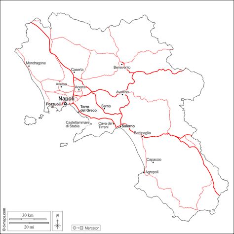 Campania Mappa Gratuita Mappa Muta Gratuita Cartina Muta Gratuita