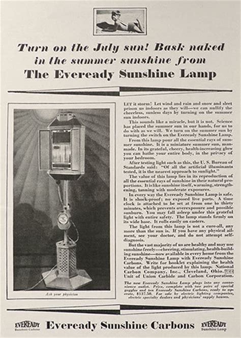 Eveready Sun Lamp Ad Bask Naked In The Sunshine Vintage Ads