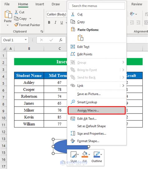 How To Assign Macro To Button In Excel Easy Methods
