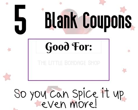 Printable Sex Coupons For Kink Sex Game For Couples Kinky Etsy Uk