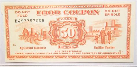 Bring all checking account books in addition to your last checking account statement and canceled checks. FOOD STAMP COUPON 50 CENTS U.S. Dept. Agriculture Vintage ...